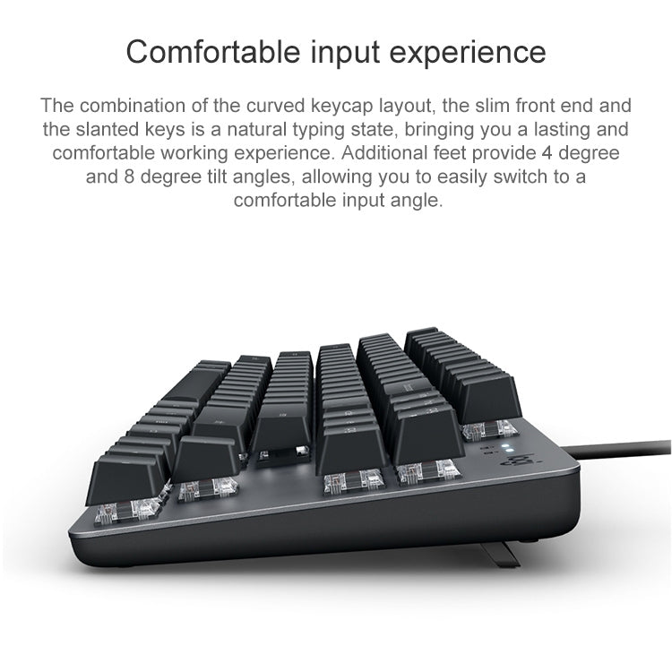 Logitech K835 Mini Mechanical Wired Keyboard, Green Shaft (White) - free shipping - PMC Jewellery - Order now!