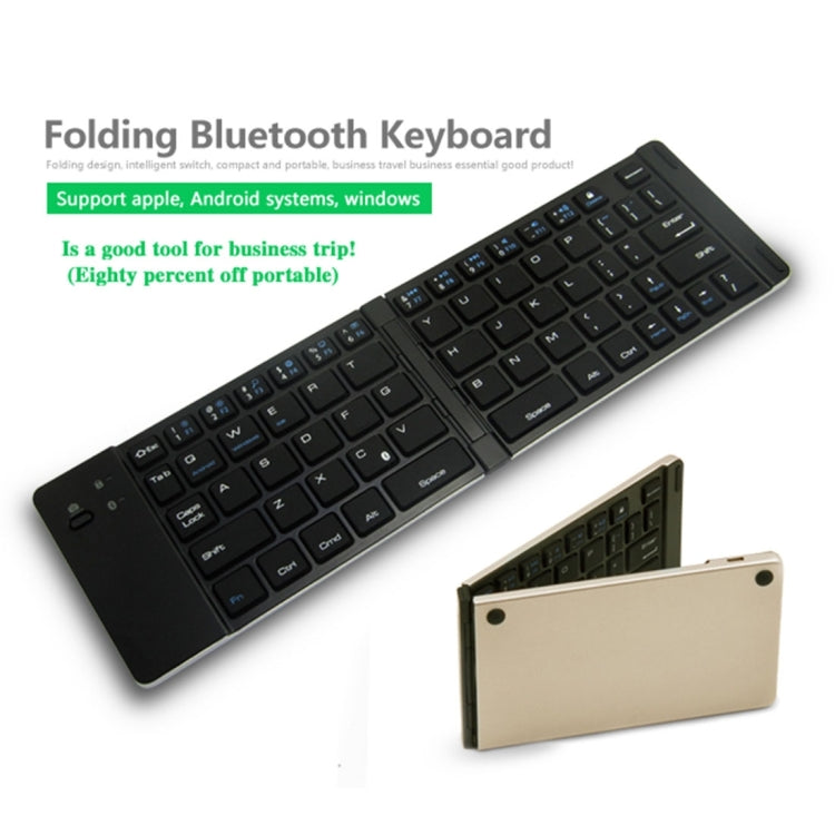 F66 Foldable Bluetooth Wireless 66 Keys Keyboard, Support Android / Windows / iOS (Silver) - Wireless Keyboard by PMC Jewellery | Online Shopping South Africa | PMC Jewellery | Buy Now Pay Later Mobicred