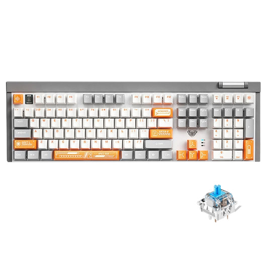 AULA F3050 2.4G Wireless Dual Mode Mechanical Keyboard,Green Shaft (Grey) - Wireless Keyboard by AULA | Online Shopping South Africa | PMC Jewellery | Buy Now Pay Later Mobicred