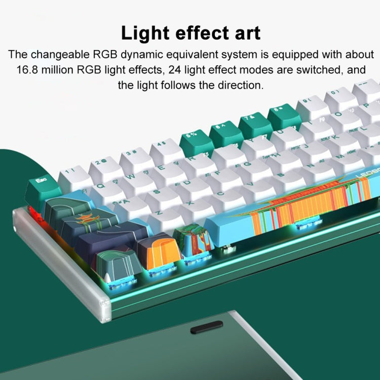 LEOBOG K67 2.4G Bluetooth Wireless RGB Three Mode Customized Mechanical Keyboard, Ice Crystal Switch (Green) - Wireless Keyboard by PMC Jewellery | Online Shopping South Africa | PMC Jewellery | Buy Now Pay Later Mobicred