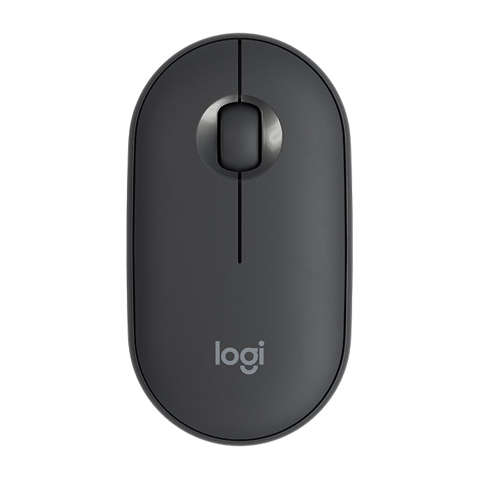 Logitech Pebble Cobblestone Shape Thin 3-keys 1000DPI Mute Wireless Bluetooth Optical Mouse, Wireless Range: 10m (Black) - Wireless Mice by Logitech | Online Shopping South Africa | PMC Jewellery | Buy Now Pay Later Mobicred