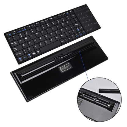 K-07 ABS Wireless Chargeable Bluetooth Touch Keyboard(Black) - Wireless Keyboard by PMC Jewellery | Online Shopping South Africa | PMC Jewellery | Buy Now Pay Later Mobicred