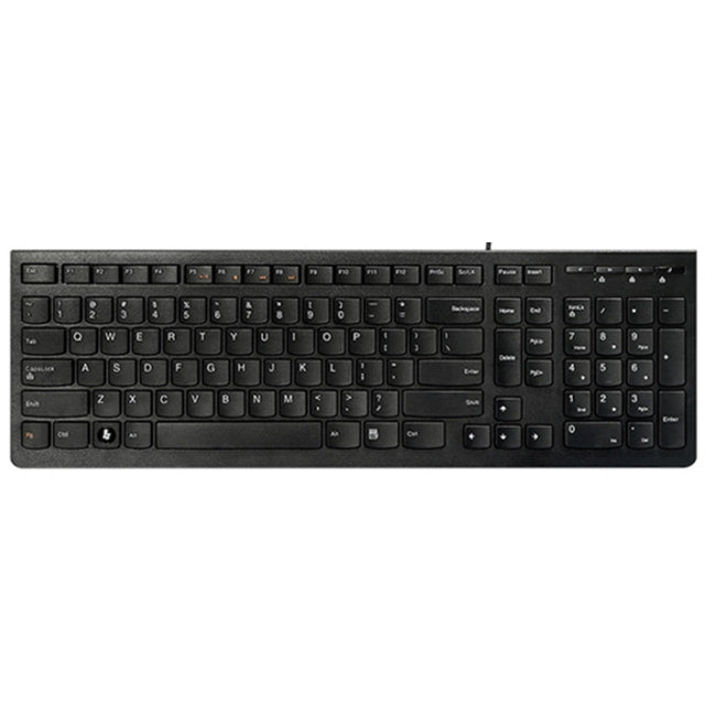 Lenovo K5819 Office Simple Ultra-thin Wired Keyboard (Black) - Wired Keyboard by Lenovo | Online Shopping South Africa | PMC Jewellery | Buy Now Pay Later Mobicred