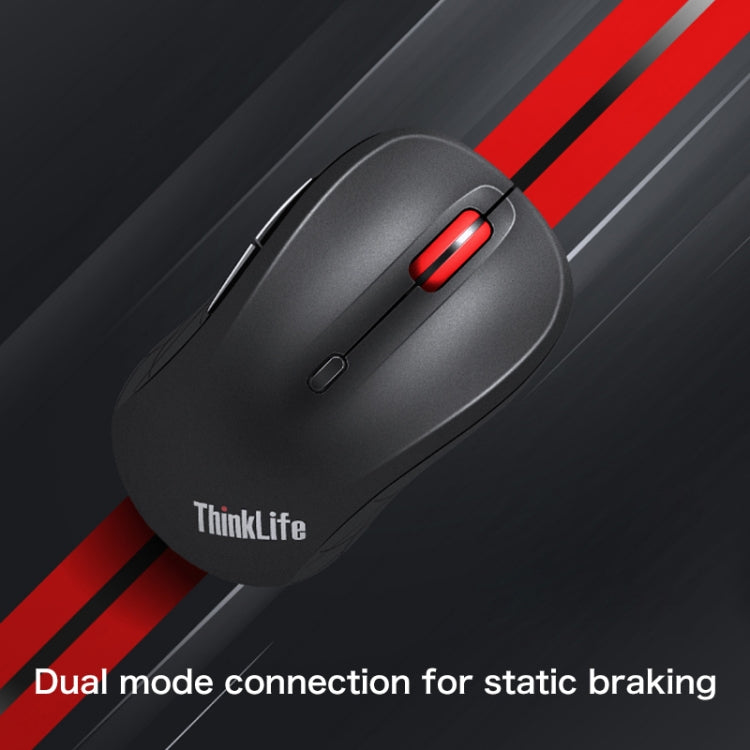 Lenovo ThinkLife Dual Mode Mute Wireless Bluetooth Mouse (Black) - Wireless Mice by Lenovo | Online Shopping South Africa | PMC Jewellery | Buy Now Pay Later Mobicred