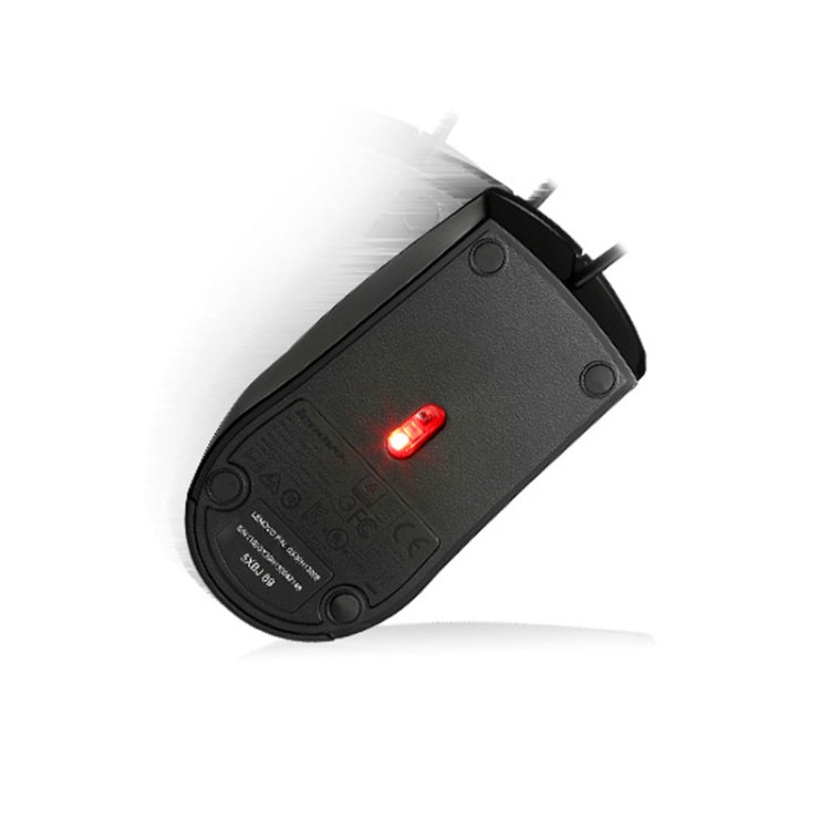 Lenovo M120 Pro Fashion Office Red Dot Wired Mouse (Black) - Wired Mice by Lenovo | Online Shopping South Africa | PMC Jewellery | Buy Now Pay Later Mobicred