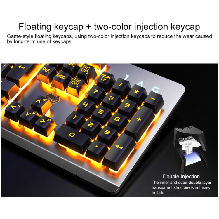 YINDIAO K002 USB Wired Mechanical Feel Sound Control RGB Backlight Keyboard + Optical Mouse Set(Black) - Wired Keyboard by YINDIAO | Online Shopping South Africa | PMC Jewellery | Buy Now Pay Later Mobicred