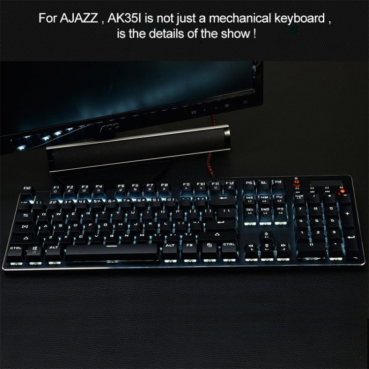 Ajazz AK35I Multimedia Knob Gaming Backlight Alloy Machinery Keyboard (Black Axis) - Wired Keyboard by Ajazz | Online Shopping South Africa | PMC Jewellery | Buy Now Pay Later Mobicred