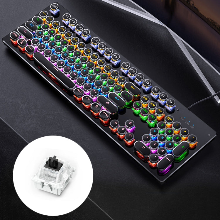 YINDIAO Electroplating Punk Mixed Light USB Mechanical Gaming Wired Keyboard, Black Shaft (Black) - Wired Keyboard by YINDIAO | Online Shopping South Africa | PMC Jewellery | Buy Now Pay Later Mobicred