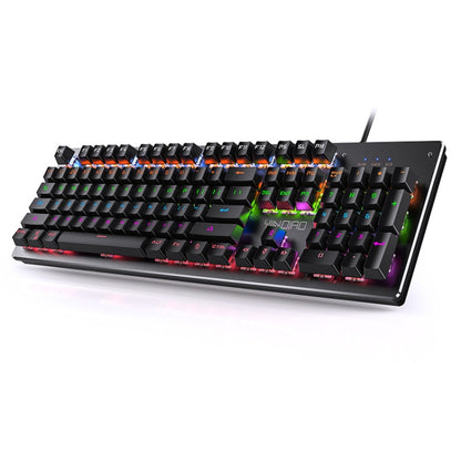 YINDIAO Classic Square Keys Mixed Light USB Mechanical Gaming Wired Keyboard, Black Shaft (Black) - Wired Keyboard by YINDIAO | Online Shopping South Africa | PMC Jewellery | Buy Now Pay Later Mobicred