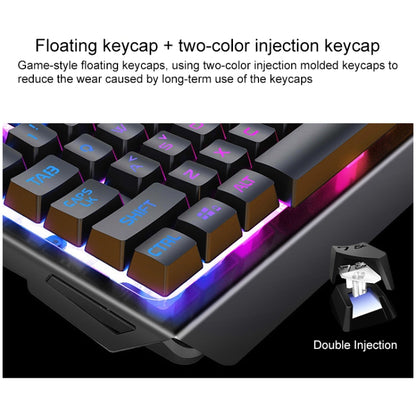 YINDIAO V2 Mechanical Feel Gaming Keyboard Mouse Set (Black Rainbow Light) - Wired Keyboard by YINDIAO | Online Shopping South Africa | PMC Jewellery | Buy Now Pay Later Mobicred