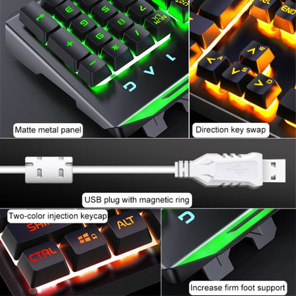 YINDIAO V2 Mechanical Feel Gaming Keyboard Mouse Set (Black Orange Yellow Light) - Wired Keyboard by YINDIAO | Online Shopping South Africa | PMC Jewellery | Buy Now Pay Later Mobicred