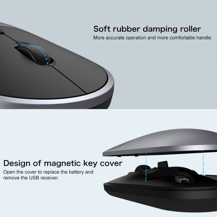 Original Xiaomi Portable Mouse 2 Optical Wireless Bluetooth 4.2 RF 2.4GHz 4000DPI Adjustable Dual Mode Mouse(Grey) - Wireless Mice by Xiaomi | Online Shopping South Africa | PMC Jewellery | Buy Now Pay Later Mobicred