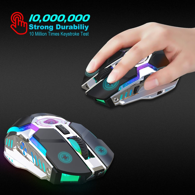 ZERODATE T30 2.4GHz 2400DPI Three-speed Adjustable RGB Backlight Wireless Optical Mouse(Grey) - free shipping - PMC Jewellery - Order now!