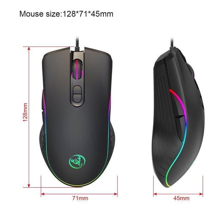 HXSJ V700B+A867 Wired RGB Backlit Keyboard and Mouse Set - free shipping - PMC Jewellery - Order now!
