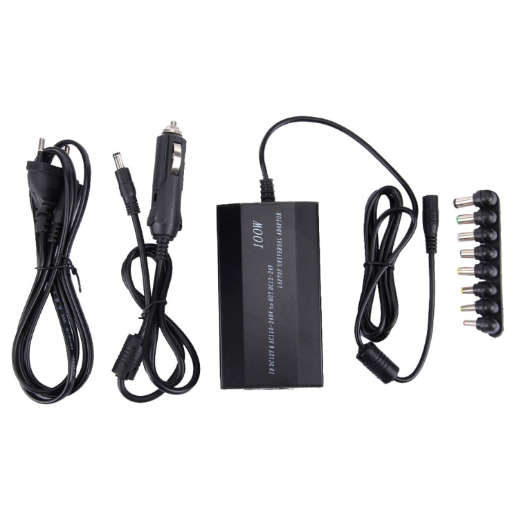 Laptop Notebook Power 100W Universal Charger with Car Charger & AC Power Adapter & 8 Power Adapters & 1 USB Port for Samsung, Sony, Asus, Acer, IBM, HP, DELL, UK Plug - Universal Power Adapter by PMC TechLife | Online Shopping South Africa | PMC TechLife | Buy Now Pay Later Mobicred