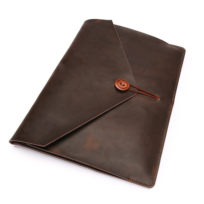 Universal Genuine Leather Business Laptop Tablet Bag, For 15.4 inch and Below Macbook, Samsung, Lenovo, Sony, DELL Alienware, CHUWI, ASUS, HP(Coffee) - free shipping - PMC TechLife - Order now!