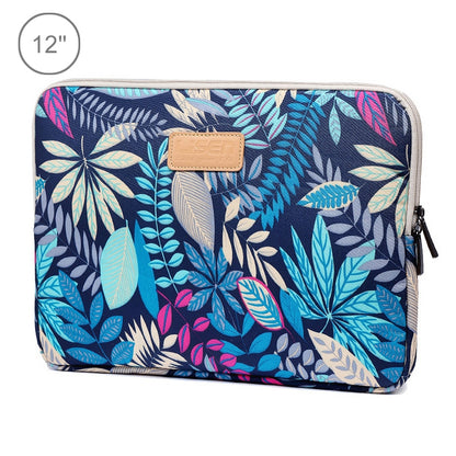 Lisen 12 inch Sleeve Case Colorful Leaves Zipper Briefcase Carrying Bag for iPad, Macbook, Samsung, Lenovo, Sony, DELL Alienware, CHUWI, ASUS, HP, 12 inch and Below Laptops / Tablets(Blue) - 12.1 inch by PMC Jewellery | Online Shopping South Africa | PMC Jewellery | Buy Now Pay Later Mobicred