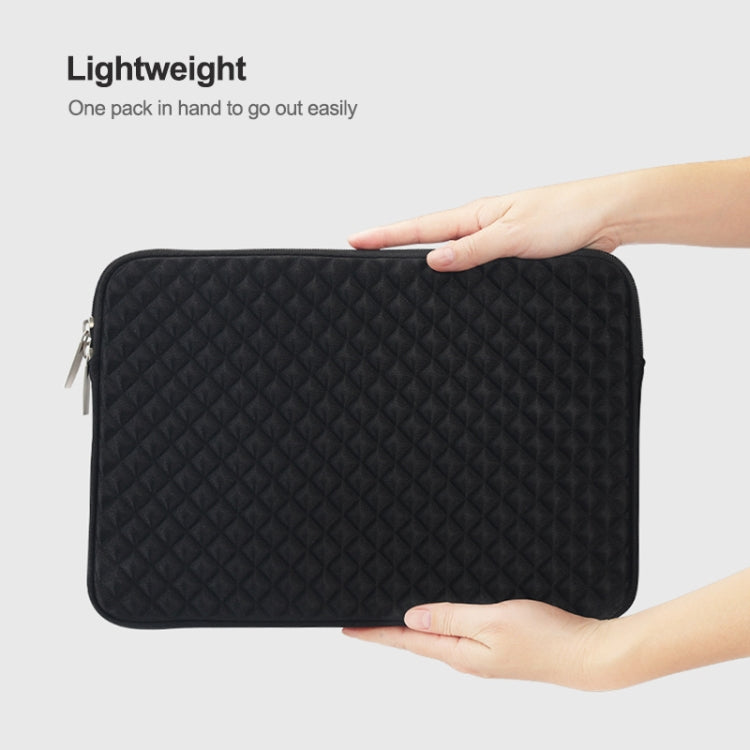 Diamond Texture Laptop Liner Bag, Size: 12-13 inch(Black) - 12.1 inch by PMC Jewellery | Online Shopping South Africa | PMC Jewellery | Buy Now Pay Later Mobicred