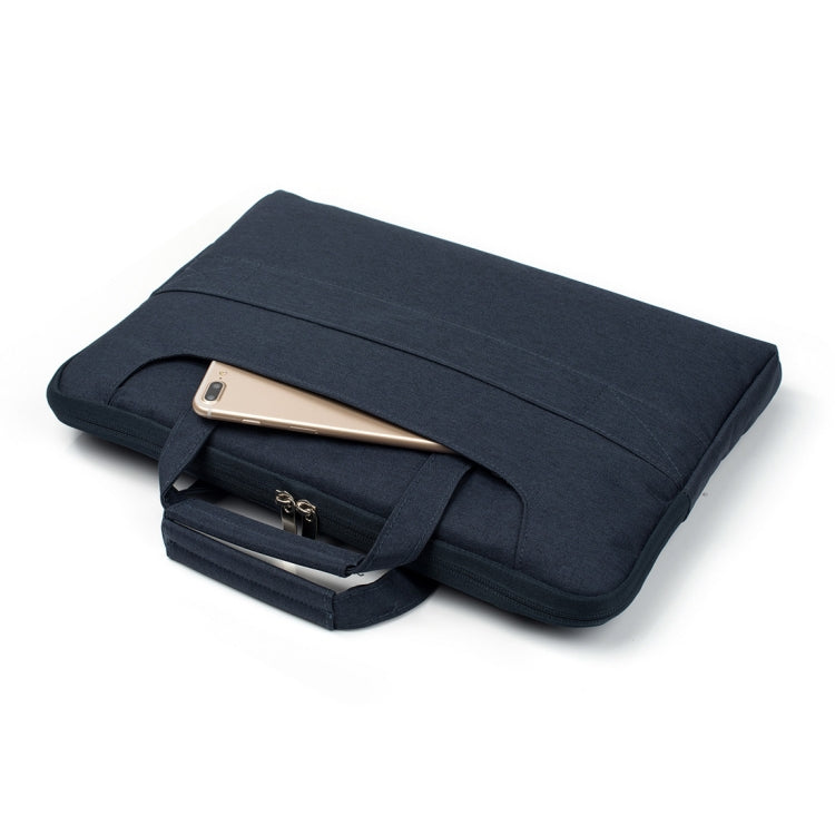 Portable One Shoulder Handheld Zipper Laptop Bag, For 11.6 inch and Below Macbook, Samsung, Lenovo, Sony, DELL Alienware, CHUWI, ASUS, HP (Dark Blue) - 10 - 11 inch by PMC Jewellery | Online Shopping South Africa | PMC Jewellery | Buy Now Pay Later Mobicred