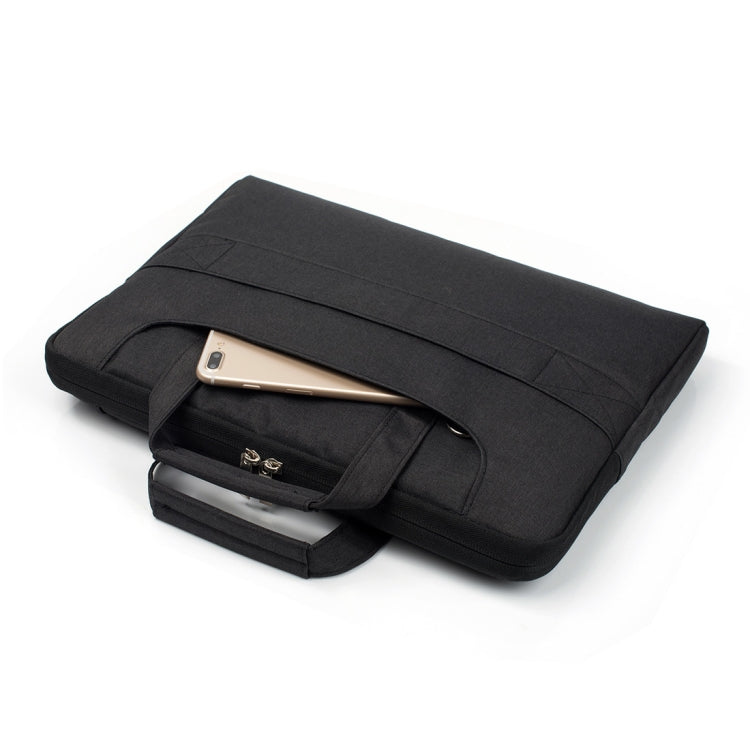 Portable One Shoulder Handheld Zipper Laptop Bag, For 13.3 inch and Below Macbook, Samsung, Lenovo, Sony, DELL Alienware, CHUWI, ASUS, HP (Black) - 13.3 inch by PMC Jewellery | Online Shopping South Africa | PMC Jewellery | Buy Now Pay Later Mobicred
