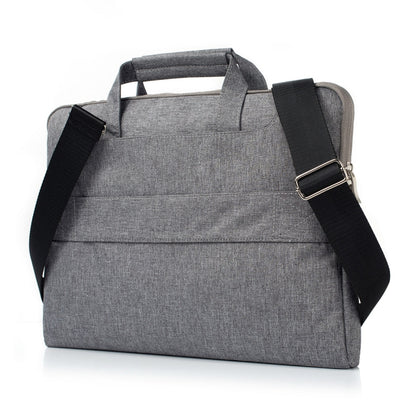 Portable One Shoulder Handheld Zipper Laptop Bag, For 13.3 inch and Below Macbook, Samsung, Lenovo, Sony, DELL Alienware, CHUWI, ASUS, HP (Grey) - 13.3 inch by PMC Jewellery | Online Shopping South Africa | PMC Jewellery | Buy Now Pay Later Mobicred