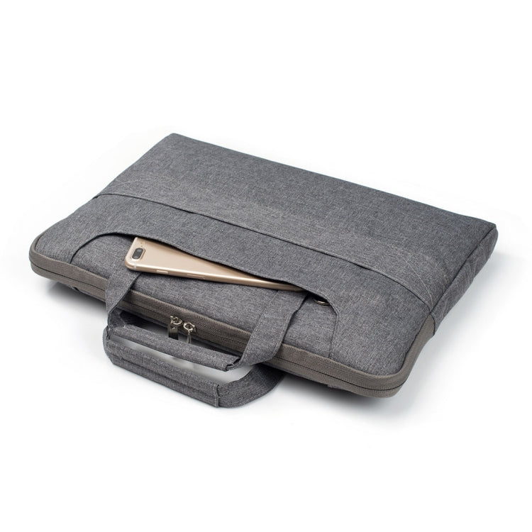 Portable One Shoulder Handheld Zipper Laptop Bag, For 13.3 inch and Below Macbook, Samsung, Lenovo, Sony, DELL Alienware, CHUWI, ASUS, HP (Grey) - 13.3 inch by PMC Jewellery | Online Shopping South Africa | PMC Jewellery | Buy Now Pay Later Mobicred