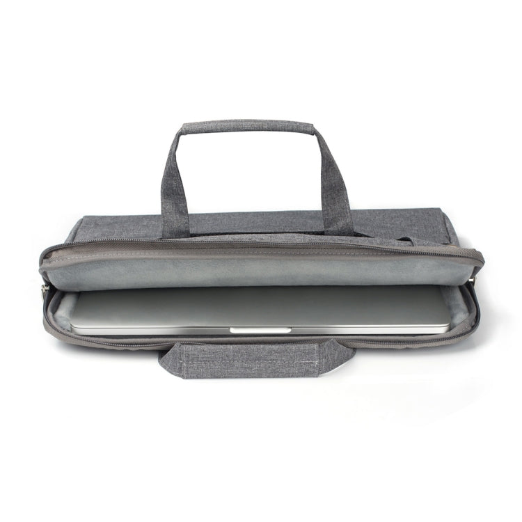 Portable One Shoulder Handheld Zipper Laptop Bag, For 13.3 inch and Below Macbook, Samsung, Lenovo, Sony, DELL Alienware, CHUWI, ASUS, HP (Grey) - 13.3 inch by PMC Jewellery | Online Shopping South Africa | PMC Jewellery | Buy Now Pay Later Mobicred