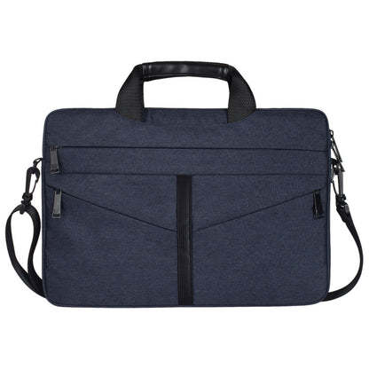 14.1 inch Breathable Wear-resistant Fashion Business Shoulder Handheld Zipper Laptop Bag with Shoulder Strap (Navy Blue) - 14.1 inch by PMC Jewellery | Online Shopping South Africa | PMC Jewellery | Buy Now Pay Later Mobicred