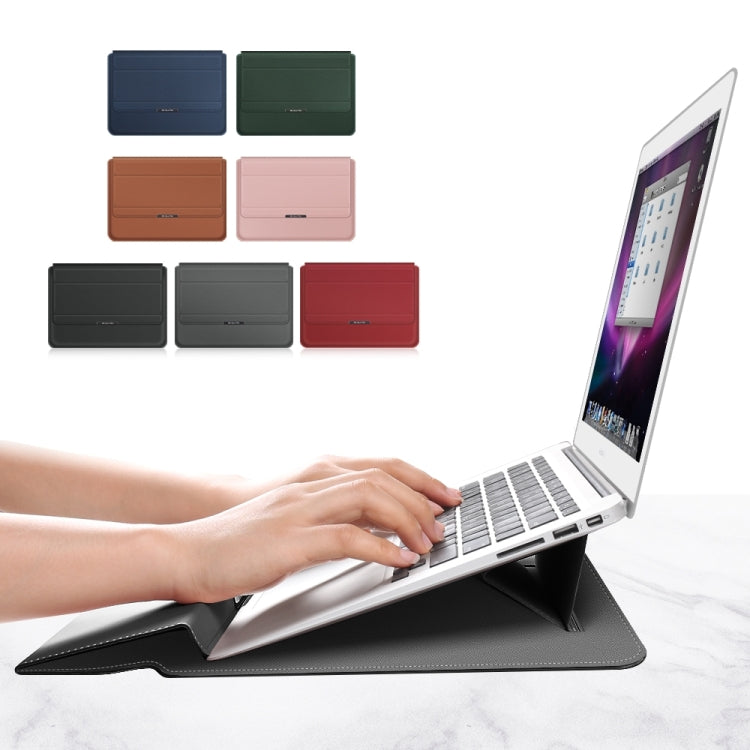 4 in 1 Universal Laptop Holder PU Waterproof Protection Wrist Laptop Bag, Size: 17 inch(Rose Gold) - 15.6 - 17 inch by PMC Jewellery | Online Shopping South Africa | PMC Jewellery | Buy Now Pay Later Mobicred