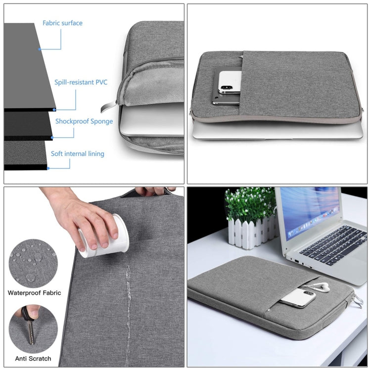 15.4 inch Universal Fashion Soft Laptop Denim Bags Portable Zipper Notebook Laptop Case Pouch for MacBook Air / Pro, Lenovo and other Laptops, Size: 39.2x28.5x2cm(Black) - 15 inch by PMC TechLife | Online Shopping South Africa | PMC TechLife | Buy Now Pay Later Mobicred