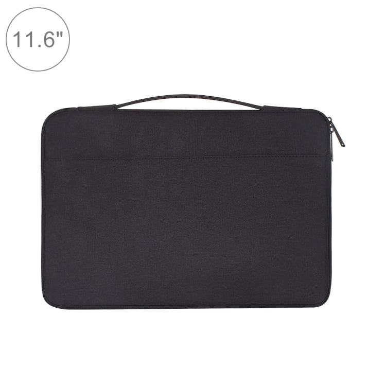 11.6 inch Fashion Casual Polyester + Nylon Laptop Handbag Briefcase Notebook Cover Case, For Macbook, Samsung, Lenovo, Xiaomi, Sony, DELL, CHUWI, ASUS, HP(Black) - Other by PMC Jewellery | Online Shopping South Africa | PMC Jewellery | Buy Now Pay Later Mobicred