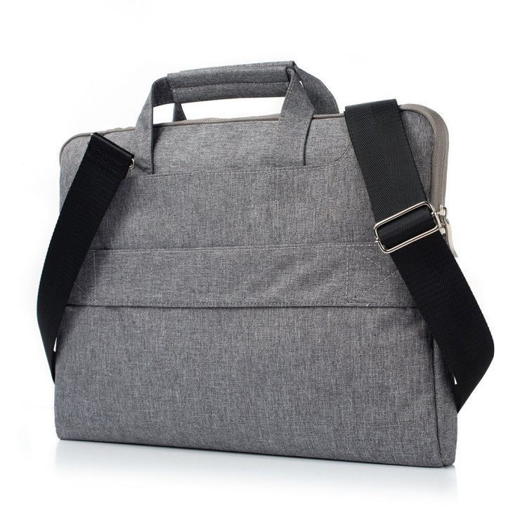 Portable One Shoulder Handheld Zipper Laptop Bag, For 15.4 inch and Below Macbook, Samsung, Lenovo, Sony, DELL Alienware, CHUWI, ASUS, HP (Grey) - 15 inch by PMC TechLife | Online Shopping South Africa | PMC TechLife | Buy Now Pay Later Mobicred
