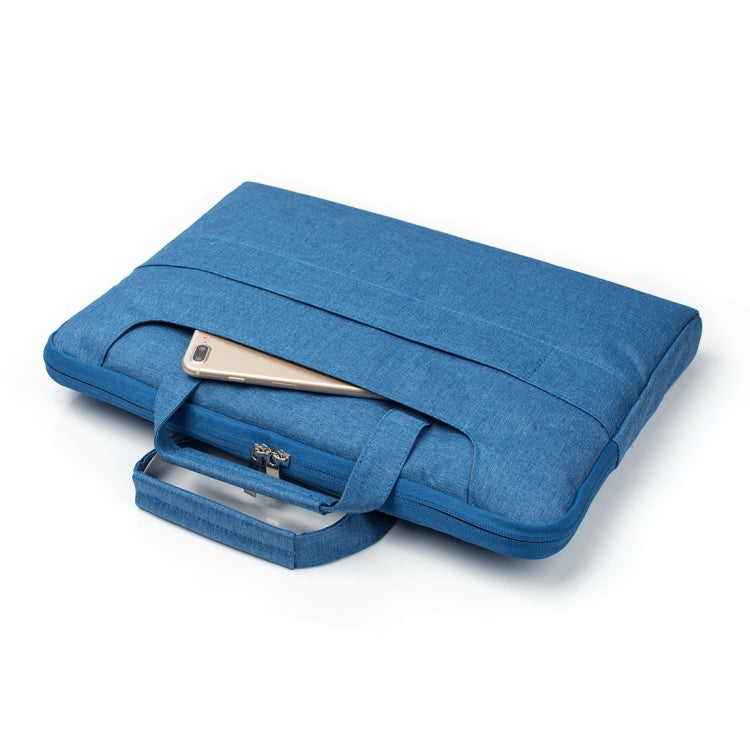 Portable One Shoulder Handheld Zipper Laptop Bag, For 15.4 inch and Below Macbook, Samsung, Lenovo, Sony, DELL Alienware, CHUWI, ASUS, HP (Blue) - 15 inch by PMC TechLife | Online Shopping South Africa | PMC TechLife | Buy Now Pay Later Mobicred