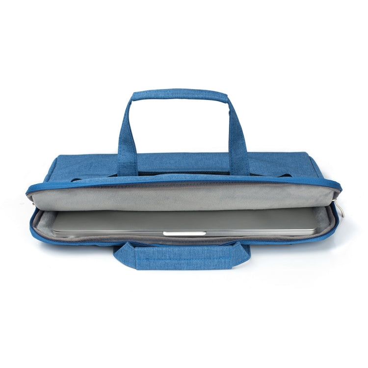 Portable One Shoulder Handheld Zipper Laptop Bag, For 15.4 inch and Below Macbook, Samsung, Lenovo, Sony, DELL Alienware, CHUWI, ASUS, HP (Blue) - 15 inch by PMC Jewellery | Online Shopping South Africa | PMC Jewellery | Buy Now Pay Later Mobicred