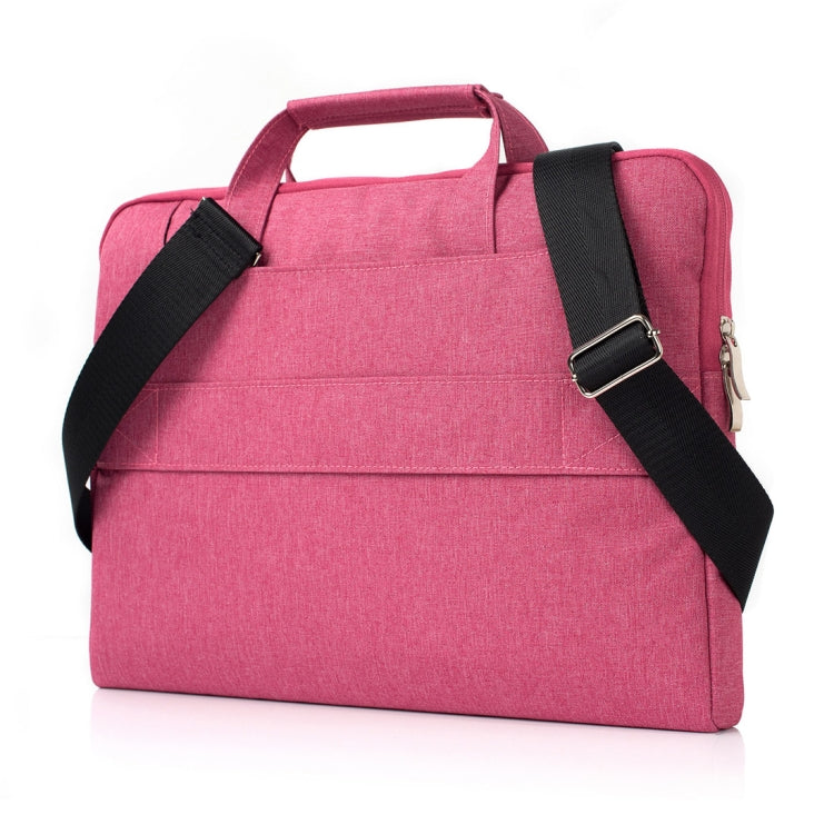 Portable One Shoulder Handheld Zipper Laptop Bag, For 15.4 inch and Below Macbook, Samsung, Lenovo, Sony, DELL Alienware, CHUWI, ASUS, HP (Magenta) - 15 inch by PMC Jewellery | Online Shopping South Africa | PMC Jewellery | Buy Now Pay Later Mobicred