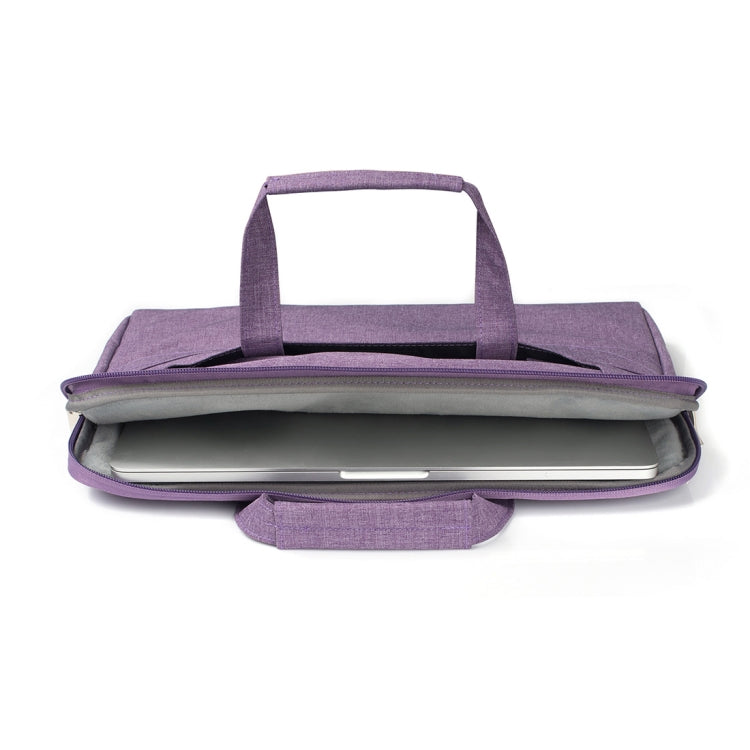Portable One Shoulder Handheld Zipper Laptop Bag, For 15.4 inch and Below Macbook, Samsung, Lenovo, Sony, DELL Alienware, CHUWI, ASUS, HP (Purple) - 15 inch by PMC TechLife | Online Shopping South Africa | PMC TechLife | Buy Now Pay Later Mobicred