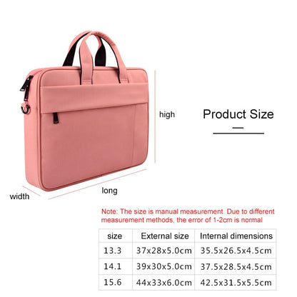 DJ03 Waterproof Anti-scratch Anti-theft One-shoulder Handbag for 13.3 inch Laptops, with Suitcase Belt(Pink) - 13.3 inch by PMC Jewellery | Online Shopping South Africa | PMC Jewellery | Buy Now Pay Later Mobicred