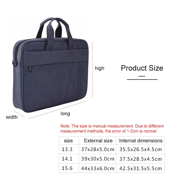 DJ03 Waterproof Anti-scratch Anti-theft One-shoulder Handbag for 13.3 inch Laptops, with Suitcase Belt(Navy Blue) - 13.3 inch by PMC Jewellery | Online Shopping South Africa | PMC Jewellery | Buy Now Pay Later Mobicred