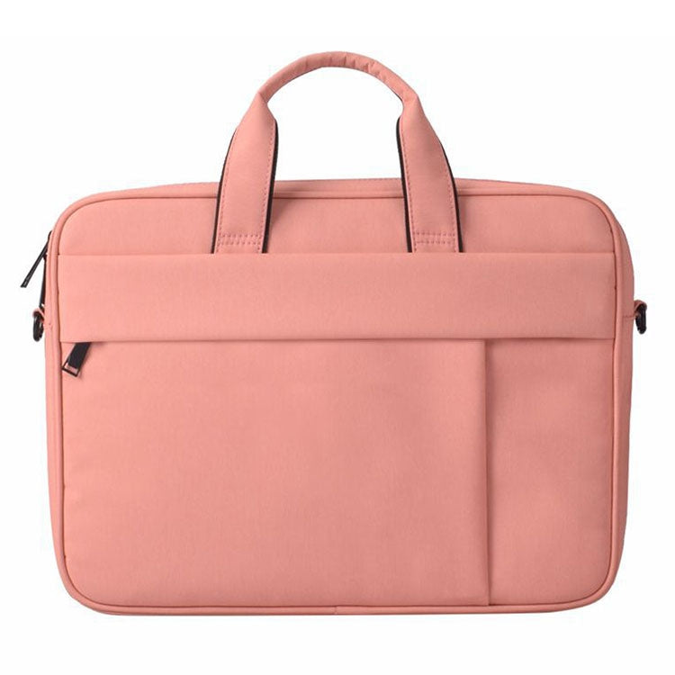 DJ03 Waterproof Anti-scratch Anti-theft One-shoulder Handbag for 14.1 inch Laptops, with Suitcase Belt(Pink) - 14.1 inch by PMC Jewellery | Online Shopping South Africa | PMC Jewellery | Buy Now Pay Later Mobicred