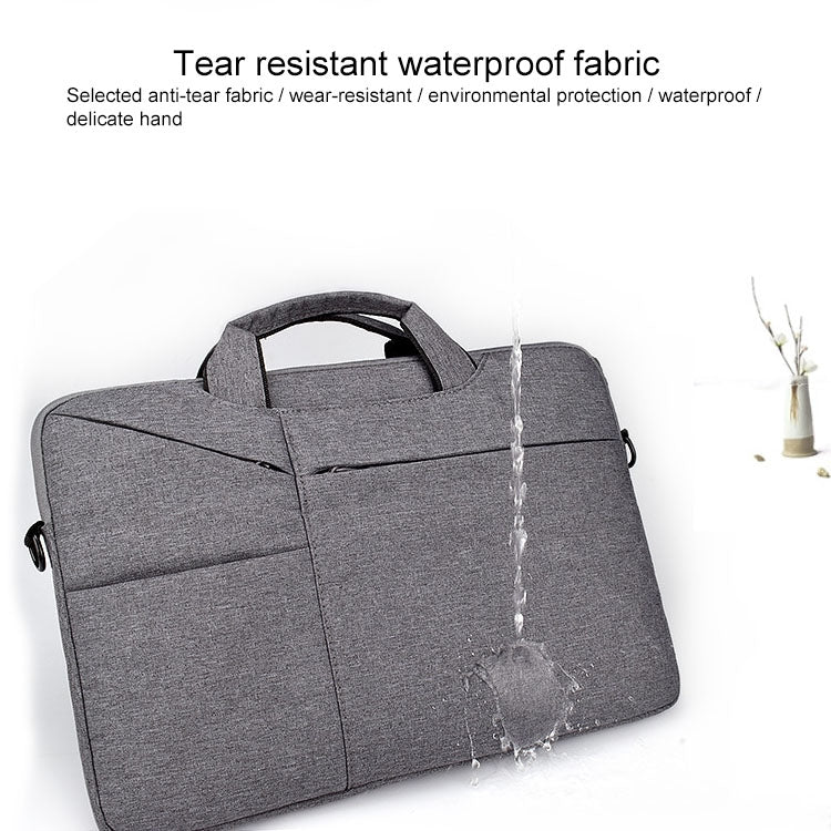 ST02S Waterproof Tear Resistance Hidden Portable Strap One-shoulder Handbag for 13.3 inch Laptops, with Suitcase Belt(Black) - 13.3 inch by PMC Jewellery | Online Shopping South Africa | PMC Jewellery | Buy Now Pay Later Mobicred