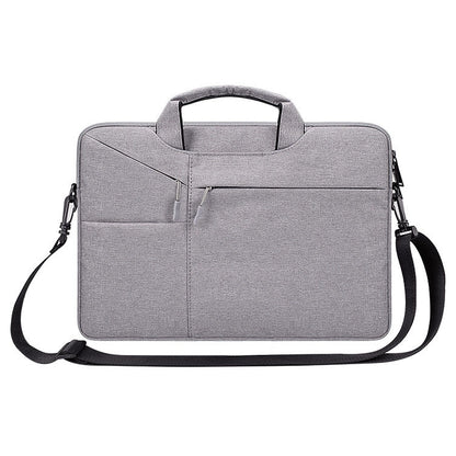 ST02S Waterproof Tear Resistance Hidden Portable Strap One-shoulder Handbag for 13.3 inch Laptops, with Suitcase Belt(Light Grey) - 13.3 inch by PMC Jewellery | Online Shopping South Africa | PMC Jewellery | Buy Now Pay Later Mobicred