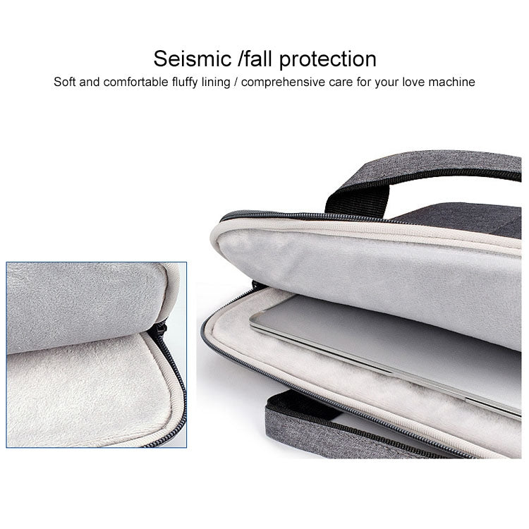 ST02S Waterproof Tear Resistance Hidden Portable Strap One-shoulder Handbag for 13.3 inch Laptops, with Suitcase Belt(Light Grey) - 13.3 inch by PMC Jewellery | Online Shopping South Africa | PMC Jewellery | Buy Now Pay Later Mobicred