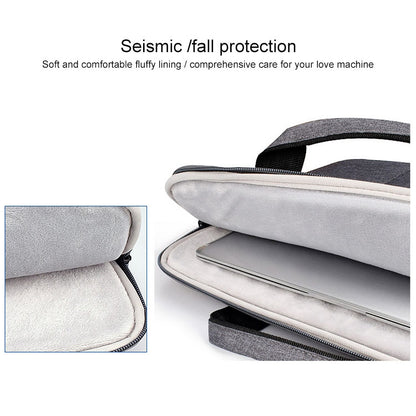 ST02S Waterproof Tear Resistance Hidden Portable Strap One-shoulder Handbag for 14.1 inch Laptops, with Suitcase Belt(Dark Gray) - 14.1 inch by PMC Jewellery | Online Shopping South Africa | PMC Jewellery | Buy Now Pay Later Mobicred