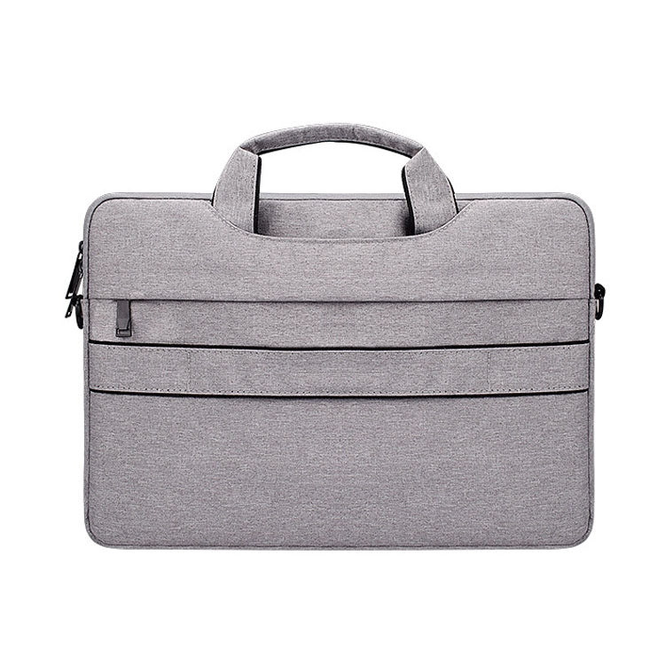 ST02S Waterproof Tear Resistance Hidden Portable Strap One-shoulder Handbag for 14.1 inch Laptops, with Suitcase Belt(Light Grey) - 14.1 inch by PMC Jewellery | Online Shopping South Africa | PMC Jewellery | Buy Now Pay Later Mobicred