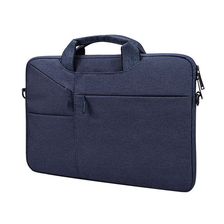 ST02S Waterproof Tear Resistance Hidden Portable Strap One-shoulder Handbag for 14.1 inch Laptops, with Suitcase Belt(Navy Blue) - 14.1 inch by PMC Jewellery | Online Shopping South Africa | PMC Jewellery | Buy Now Pay Later Mobicred