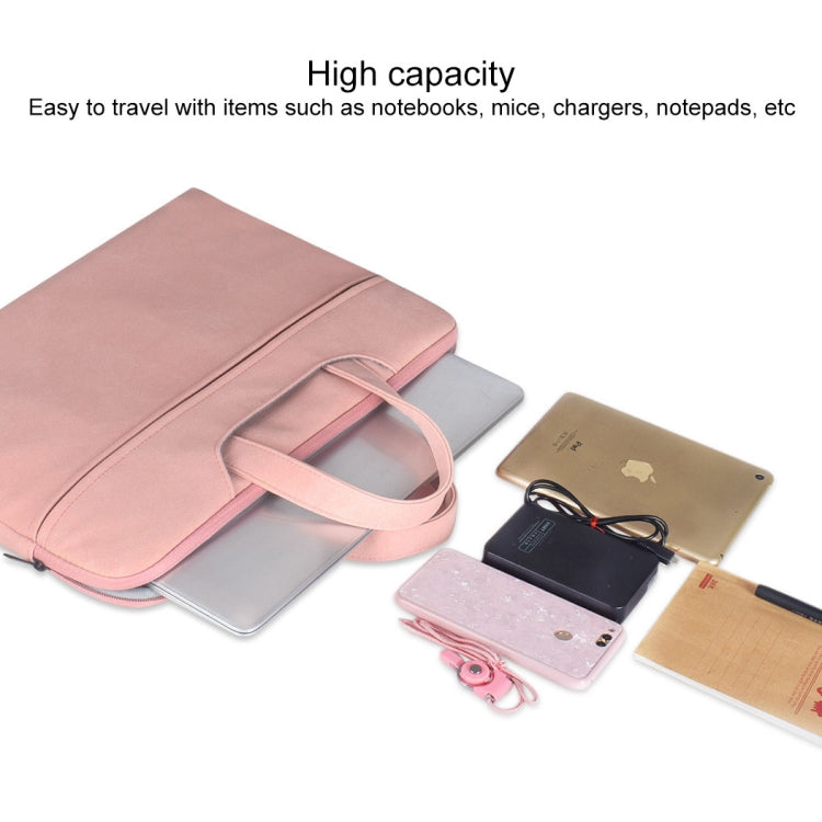 ST06 Waterproof PU Leather Zipper Hidden Portable Strap One-shoulder Handbag for 15.6 inch Laptops, with Suitcase Belt (Light Grey) - 15.6 - 17 inch by PMC TechLife | Online Shopping South Africa | PMC TechLife | Buy Now Pay Later Mobicred