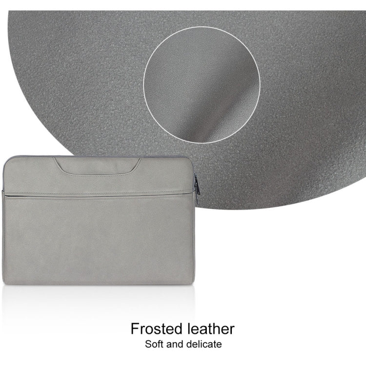 ST06 Waterproof PU Leather Zipper Hidden Portable Strap One-shoulder Handbag for 15.6 inch Laptops, with Suitcase Belt (Light Grey) - 15.6 - 17 inch by PMC TechLife | Online Shopping South Africa | PMC TechLife | Buy Now Pay Later Mobicred