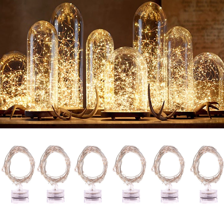 6 PCS Waterproof Warm White Light Copper Wire Starry String Light , 20 LEDs 2700-2900K Rope Fairy Light For Party / Holiday, Length: 2m, DC 6V - Holiday Lights by PMC TechLife | Online Shopping South Africa | PMC TechLife | Buy Now Pay Later Mobicred