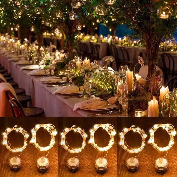 6 PCS Waterproof Warm White Light Copper Wire Starry String Light , 20 LEDs 2700-2900K Rope Fairy Light For Party / Holiday, Length: 2m, DC 6V - Holiday Lights by PMC TechLife | Online Shopping South Africa | PMC TechLife | Buy Now Pay Later Mobicred