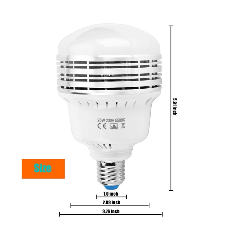 MANTOO PGL25 25W 120V 5500K 2990LM LED Light Bulb for Photography Lighting - free shipping - PMc TechLife - Order now!